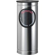 PORTAEXTINTOR CILÍNDRICO INOXIDABLE ESPEJO PARA PQS 4.5 A 9 KG