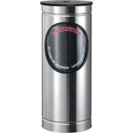 PORTAEXTINTOR CILÍNDRICO INOXIDABLE PULIDO PARA CO2 5 LB