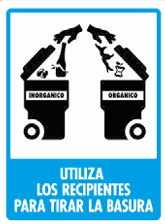 Utiliza los Recipientes para Basura