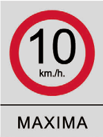 Velocidad Máxima 10 km/h