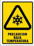 Precaución Baja Temperatura 