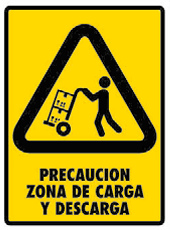 Precaución Zona de Carga y Descarga