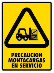 Precaución Montacargas en Servicio