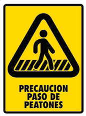 Precaución Paso de Peatones