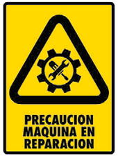 Precaución Máquina en Reparación