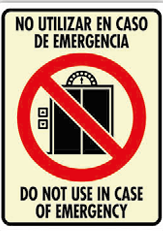 No Utilizar en Caso de Emergencia